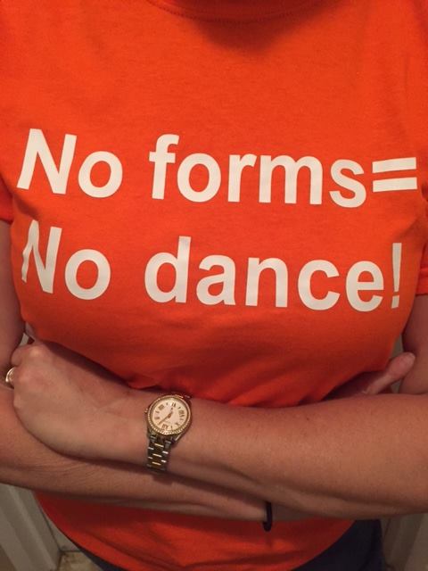 Phew!  Ms. Kellys reminder worked.  The dance is on!