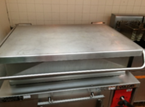  The tilt skillet is used to cook 20 pounds of pasta at a time for the 120 pounds needed for staff and students