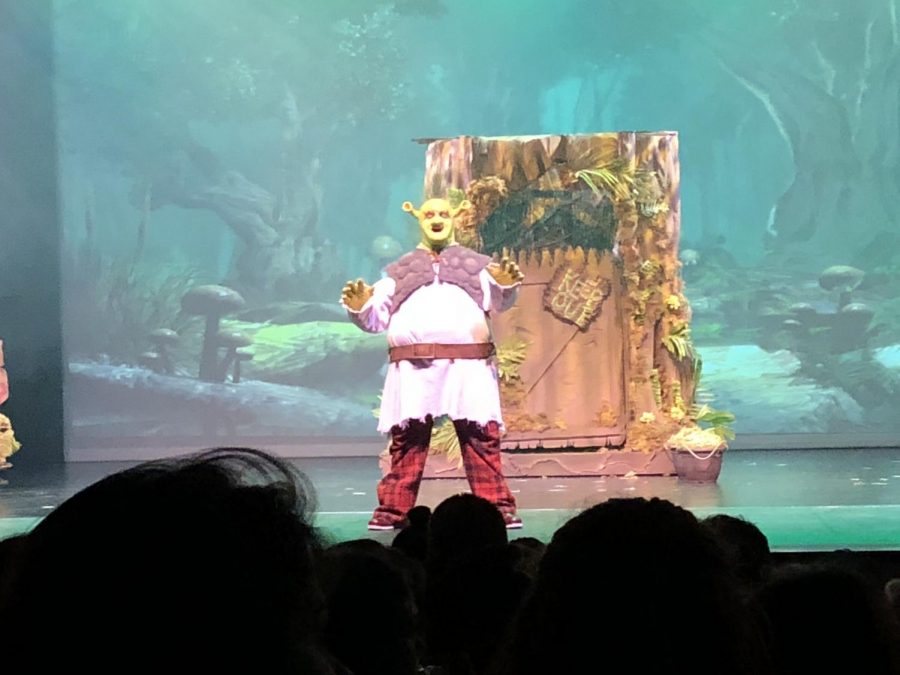 Shrek Opens to Full House. Benjamin Hug as the lovable ogre.