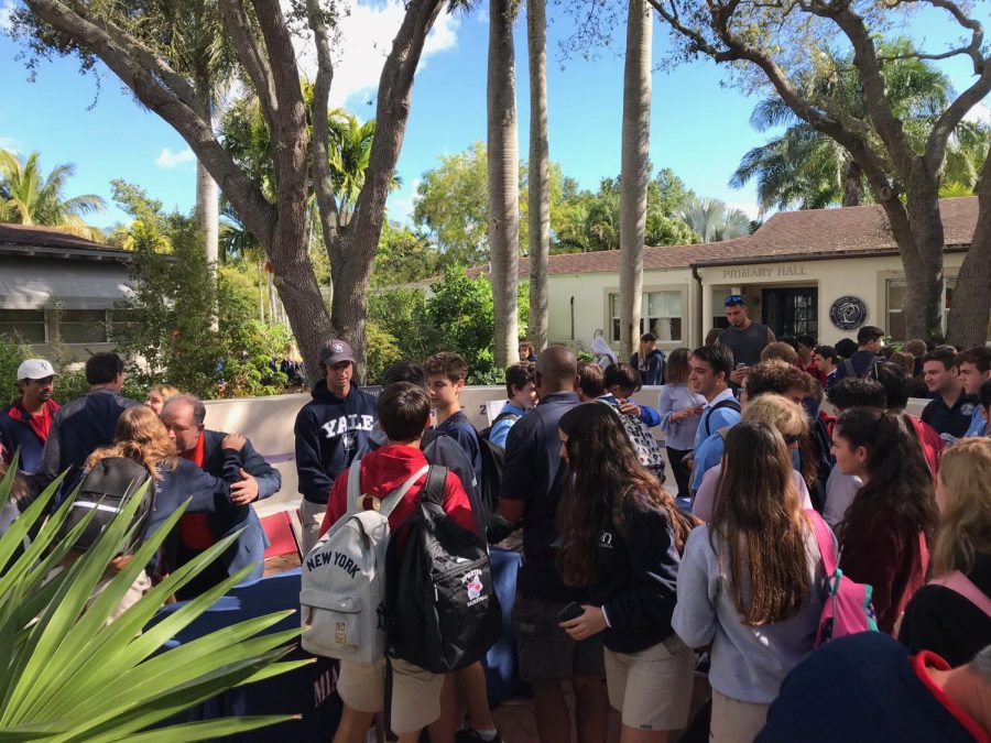 A crowded signing.