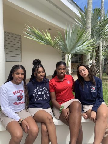 The BSU Board 2019-2020: Rianna, Asha, Tatiana and Ashley