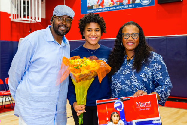 Rianna and family at Senior Night. Next stop: Mount Holyoke.