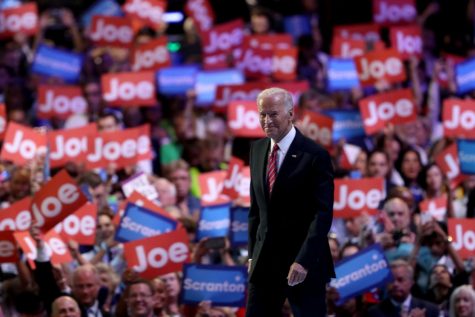 Vice President Joe Biden on stage at the 2016 National Convention