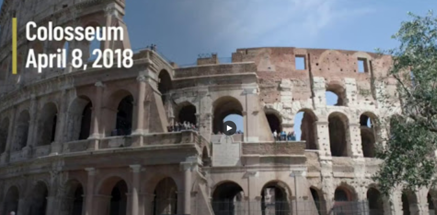 The Colosseum in 2018, full of people, one year before Corona.