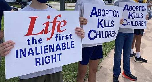 Last weekend's pro-life rally organized by the Respect Life Ministry.