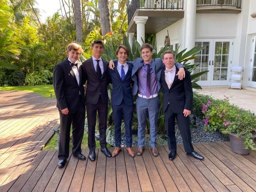 Boys off to the "soiree"